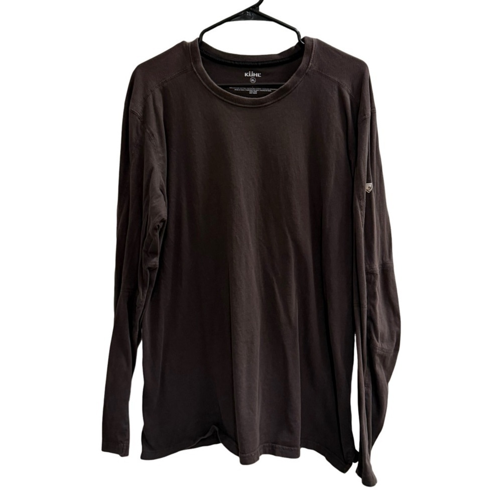 KUHL Wildfibre Long Sleeve Crewneck Shirt Brown Size XL